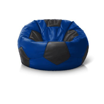 Купити 'Крісло м''яч Blue + Black' — крісло-мішок для дому, швидка доставка по Україні.